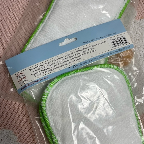NWT Buttons Cloth Diaper Microfiber Night Time Inserts - Picture 2 of 2